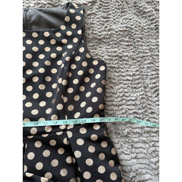 Talbots Polka Dot Sleeveless Knee Length Black Fit & Flare Dress Size 14 - Picture 10 of 10
